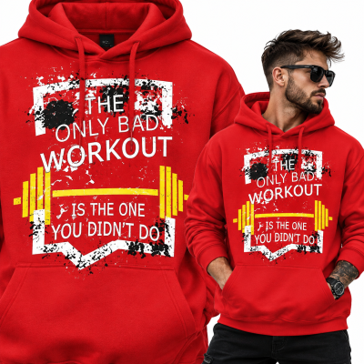 BLUZA Z KAPTUREM NA SIŁOWNIĘ  WORKOUT